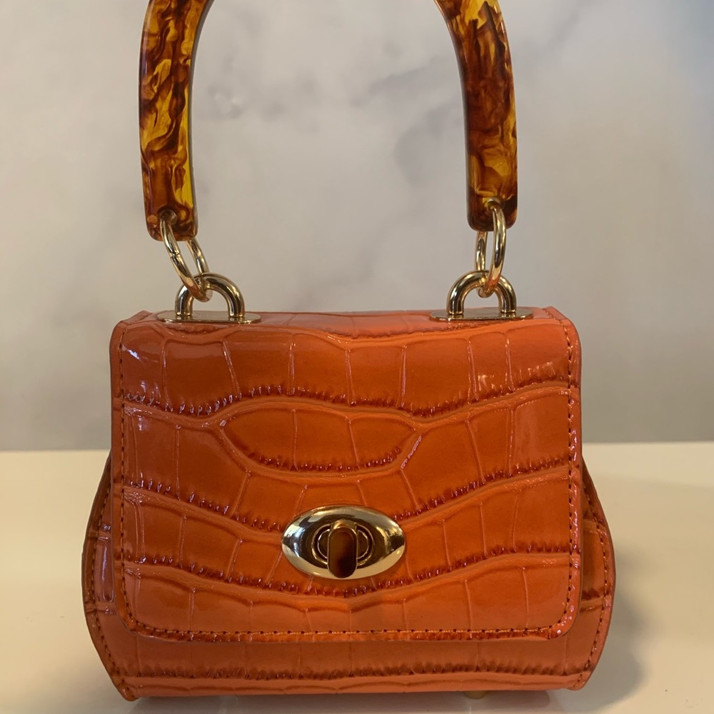 Faux Croc Super Mini Bag